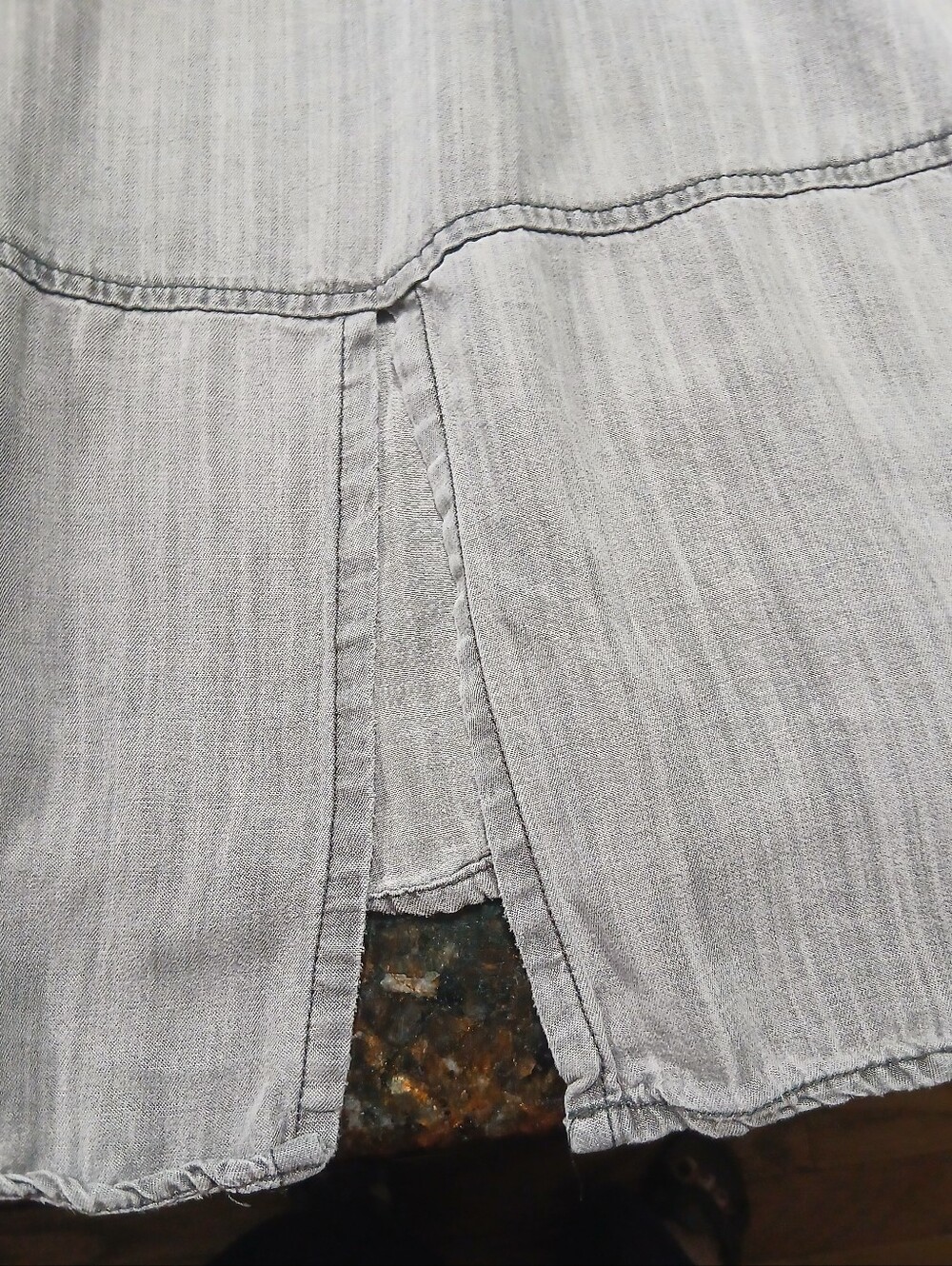 Velvet Heart Grey Tencel Shirt Size Large - Picture 4 of 7
